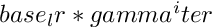 $ base_lr * gamma ^ iter $