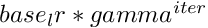 $ base_lr * gamma ^ {iter} $