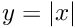 $ y = |x| $